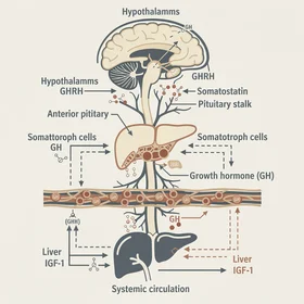 Pituitary gland growth hormone secretion pathway